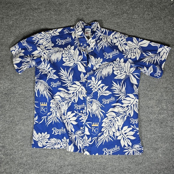 reyn spooner Other - Reyn Spooner MLB Kansas City Royals Hawaiian Shirt Mens XL Blue Floral Cotton
